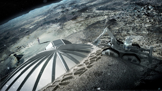 Illustration for article titled Soon, 3D printers could be building houses on the Moon out of lunar dust